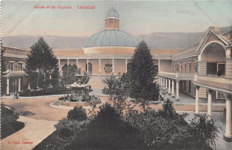 CARACAS VENEZUELA INSIDE OF THE CAPITOLE~B PUJOL PUBLISHED POSTCARD 1910s