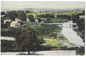 View From the Bluff, Clinton, New Jersey, Unused Divided Back Postcard