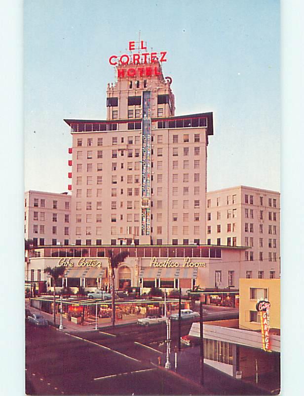 Unused Pre-1980 OLD CARS & GARAGE & EL CORTEZ HOTEL San Diego CA Q5665@