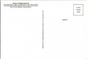 M.V. Marine Nautica Ship Continental Chrome Postcard