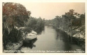 Postcard Florida White Springs Suwannee River US 41 Bridge Lake City 23-3299