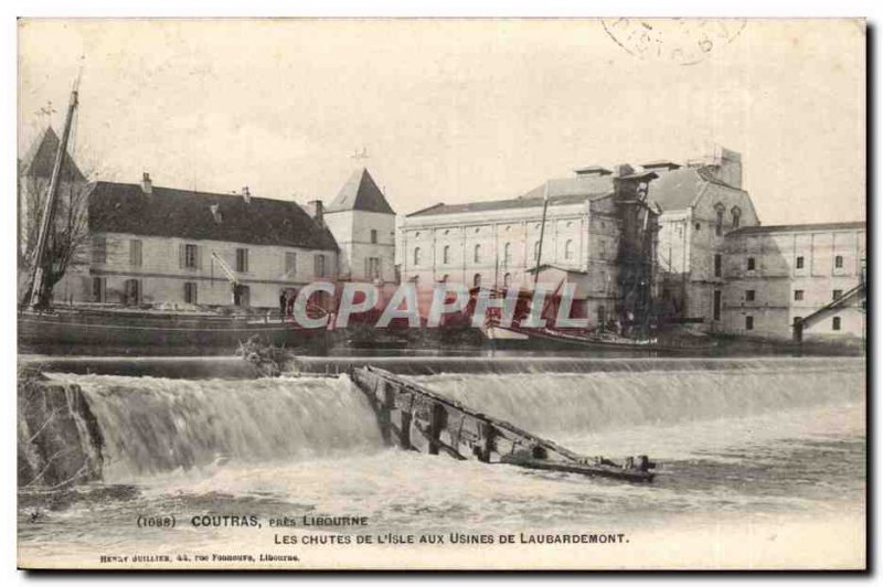 Coutras Old Postcard Falls of & # 39isle to Laubardemont plants