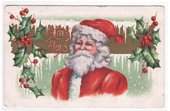 Santa Claus Christmas Joys 1909 postcard