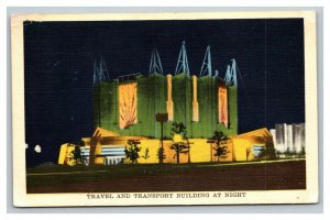 Vintage 1933 Postcard Travel & Transport Building at the Chicago World's Fair