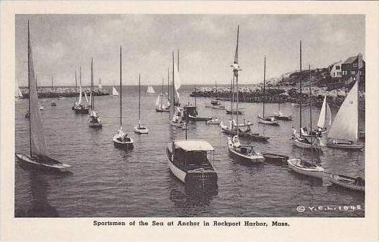 Massachusetts Rockport Sportsmen Of The Sea At Anchor In Rockport Harbor Albe...