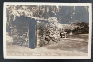 Mint USA Real Picture Postcard Tharps Log Sequoia Nat'l Park California