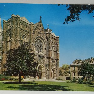 St Peter's Cathedral and Rectory London Canada Vintage Postcard