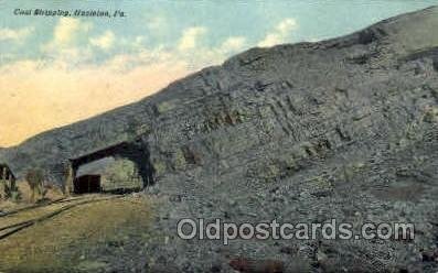 Coal stripping, Hazleton, PA, Pennsylvania, USA Mine, Mining, 1911 postal use...
