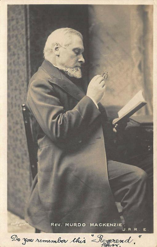 Edinburgh Scotland Rev. Murdo MacKenzie Real Photo Postcard