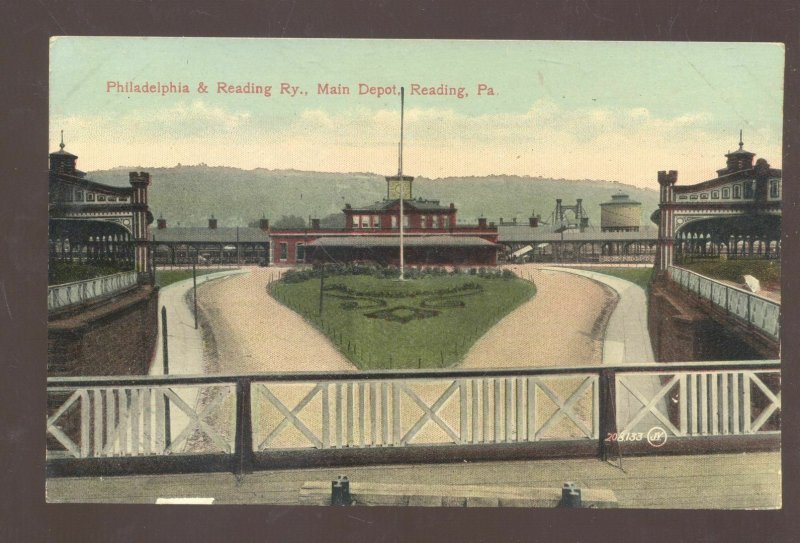 REAKING PENNSYLVANIA RAILROAD DEPOT TRAIN STATION PA. VINTAGE POSTCARD