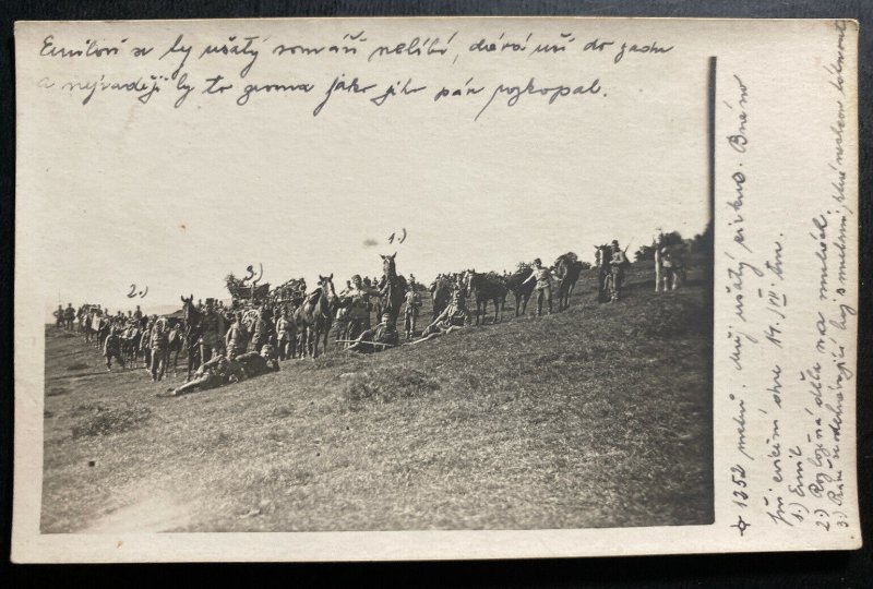 Mint Czechoslovakia Legion Real Picture Postcard Marching Army