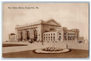 Kansas City Missouri MO Postcard New Union Station Exterior 1915 Vintage Antique