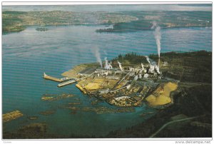 Elk Falls pulp, paper mill & sawmill, near Campbell River on Vancouver Island...