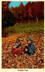 West Virginia Greetings From Parkersburg Carefree Days Children Playing 1964