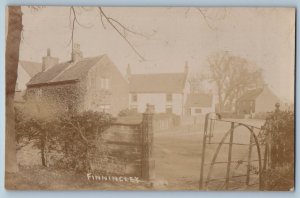 Yorkshire England Postcard Finningley Gate Entrance View c1910 RPPC Photo