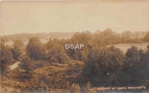 C80/ North Brighton Ohio Postcard Real Photo RPPC c1910 Scenery Bridge