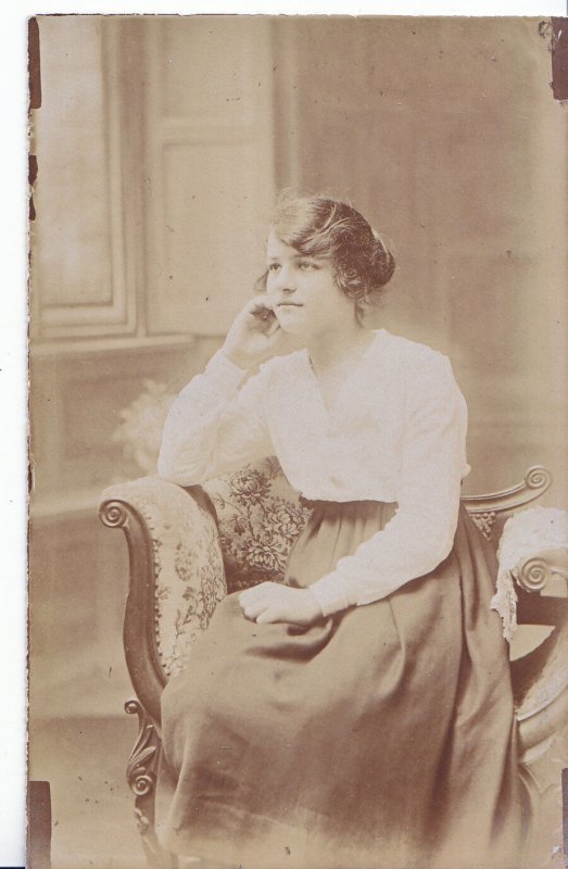 Portrait Postcard - Young Lady Sitting In Chair By Window    BH2667