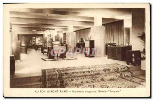 Old Postcard Advertisement Au Bon Marche Paris New stores Pomona Gallery