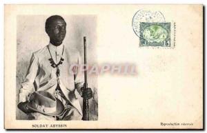 Old Postcard Cote des Somalis Djibouti Soldier Abyssinian