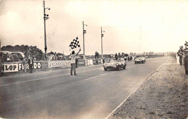 Frances Les Mans Circuit Race Finish Line Real Photo Vintage Postcard JC932113