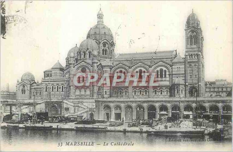 Postcard Old Marseille La Cathedrale