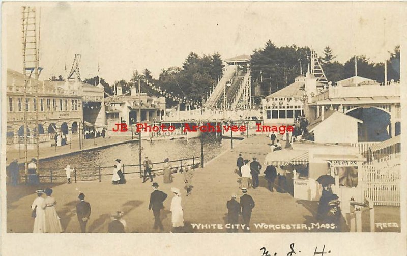 MA, Worcester, Massachusetts, RPPC, White City Amusement Park, Reed Photo