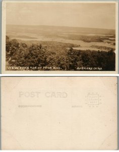 VIEW FROM TOP OF TOWN HILL ALLEGANY CO MD ANTIQUE RPPC REAL PHOTO POSTCARD