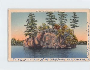 Postcard Devil's Oven, Thousand Islands, Alexandria, New York