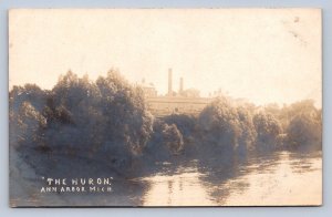 J97/ Ann Arbor Michigan RPPC Postcard c1910 The Huron 405