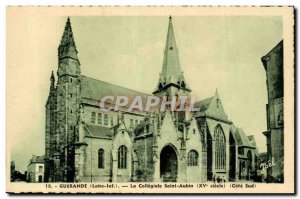 Old Postcard Guerande The collegiate St Aubin