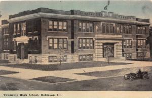 ROBINSON ILLINOIS TOWNSHIP HIGH SCHOOL POSTCARD c1912