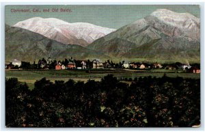 CLAREMONT, CA California~ View TOWN & OLD BALDY 1908 Los Angeles County Postcard 