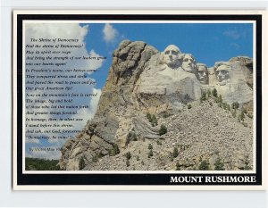 Postcard The Shrine of Democracy, Mount Rushmore, Black Hills, South Dakota