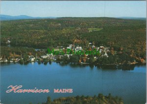 America Postcard - Aerial View of Harrison, Maine  RR15871