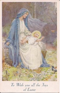 Artist Signed Margaret Tarrant, Medici Society Easter Joys Jesus & Mary 1930