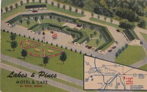 Postcard Lakes & Pines Motel & Cafe St Paul MN