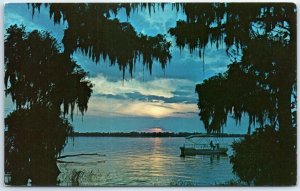 Postcard - Twilight time at Florida's Beautiful Cypress Gardens, Florida