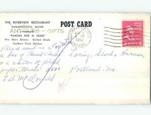 1952 RIVERSIDE RESTAURANT Damariscotta Maine ME p7655