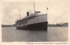 J60/ Frankfort Michigan RPPC Postcard c1931 Passenger Steamer Ship Puritan 40