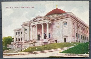 Vintage Postcard 1910 First M.E. Church Des Moines Iowa (IA)