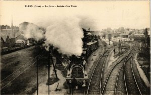 CPA AK Flers - La Gare - Arrivee d'un Train (259266)