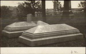 Selinsgrove PA Cemetery Graves Rev David A Day c1910 Real Photo Postcard