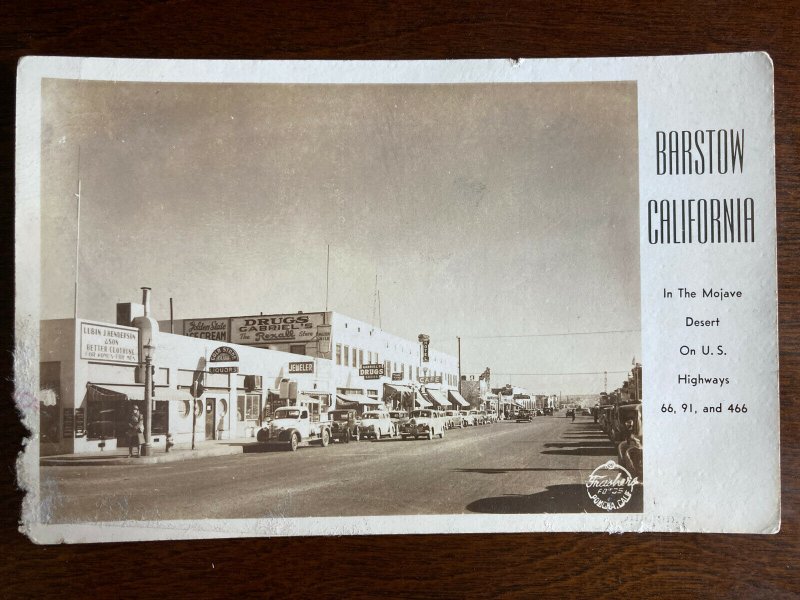 RPPC Barstow, CA In The Mojave Desert On Route 66, Hwy 91 & 466 D22