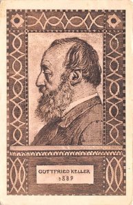 Guttfried Keller 1889 Switzerland Old Vintage Antique Post Card