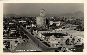 Phoenix AZ General View K-109 c1930s Real Photo Postcard AZO