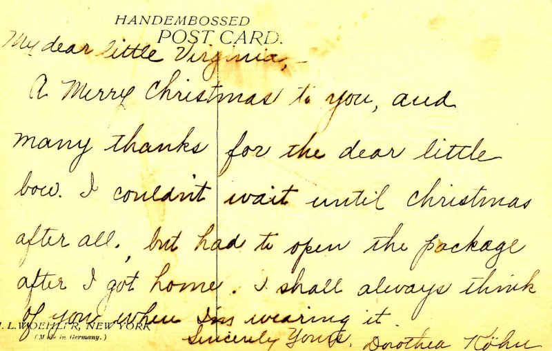 Greeting - Christmas. (pinholes)