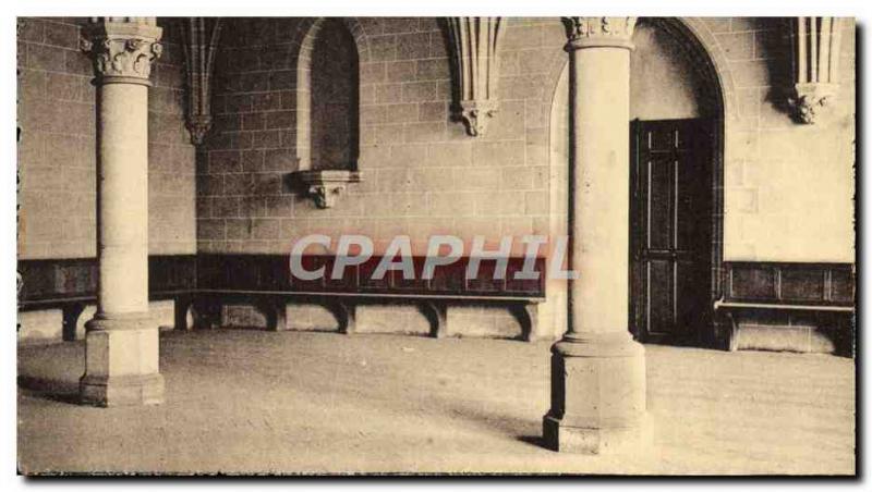 Postcard Abbey Royaumont Asnieres sur Oise former chapter room