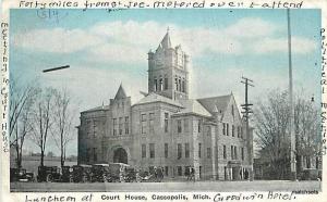 Court House CASSOPOLIS, MICHIGAN Auburn Postcard 9440