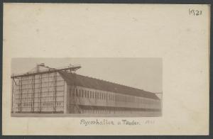 1921 Zeppelin Hangar | Tønder, Denmark. Original Photo Postcard