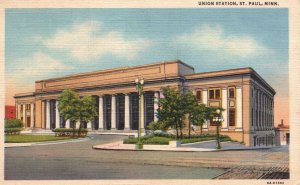 Vintage Postcard 1945 Union Station Historical Landmark St. Paul Minnesota SPN